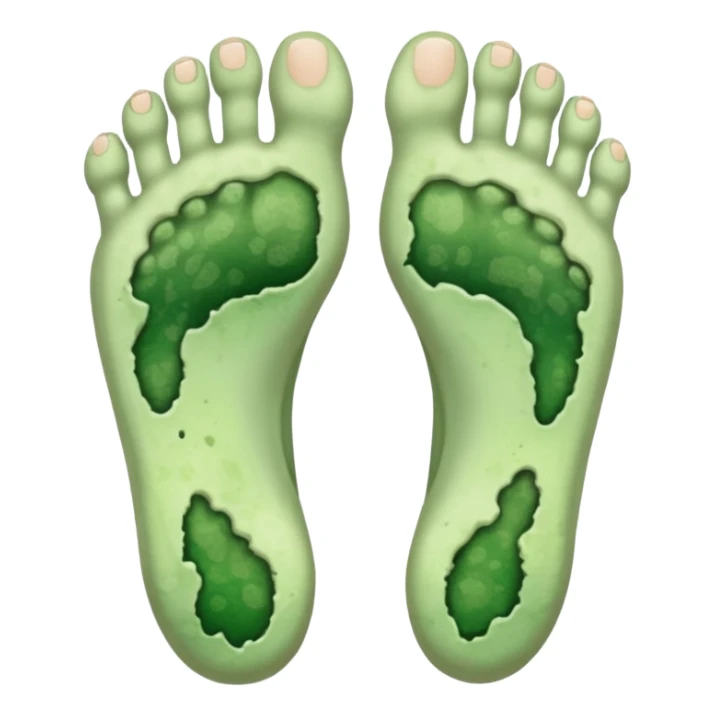 bottom feet with full of molds sticker