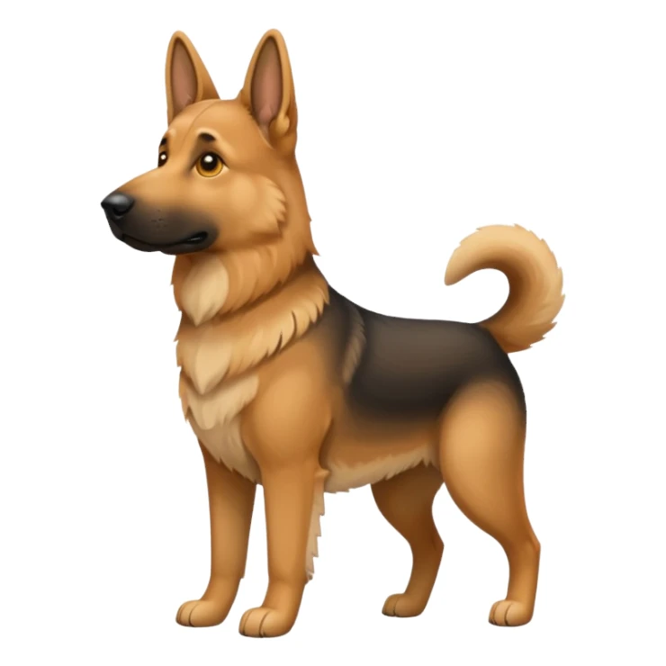 tan colored german shepard sticker
