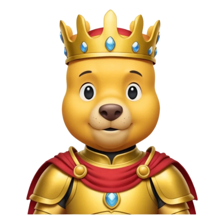 Winnie the Pooh depicted as an emperor sticker