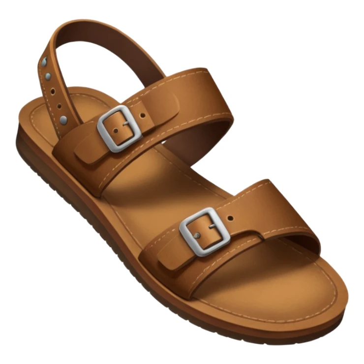 emoji de sandália papete marrom sticker