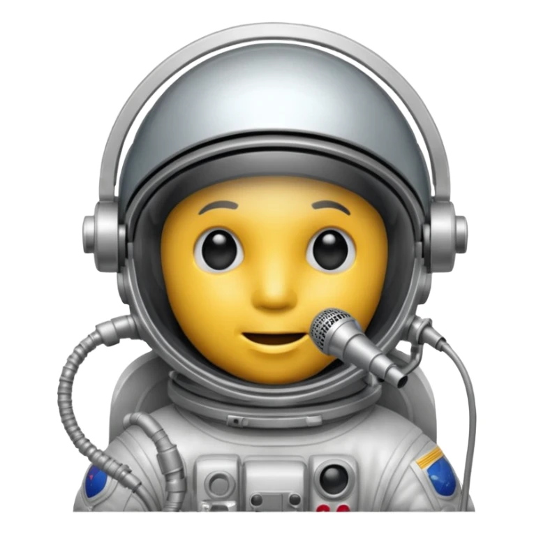 Astronaut helmet with Small microphone boom near the mouth. sticker