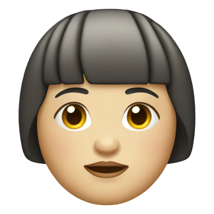 Fat lady with bowl cut sticker