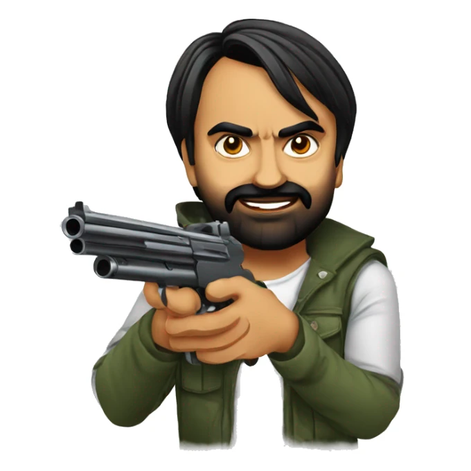 babbu maan punjabi singer holding gun sticker