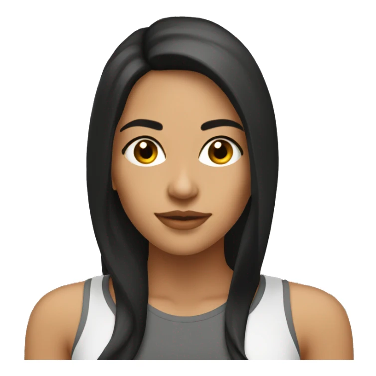 a hot girl with dark long hair. she is latina. fit sticker