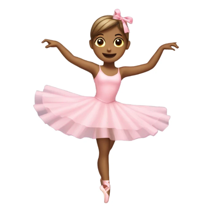 ballerina twirling a ribbon sticker