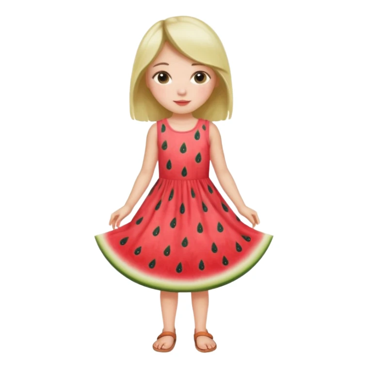 Kids in Fruit Clothes 
A girl in a watermelon dress with cute seed patterns.




































 sticker