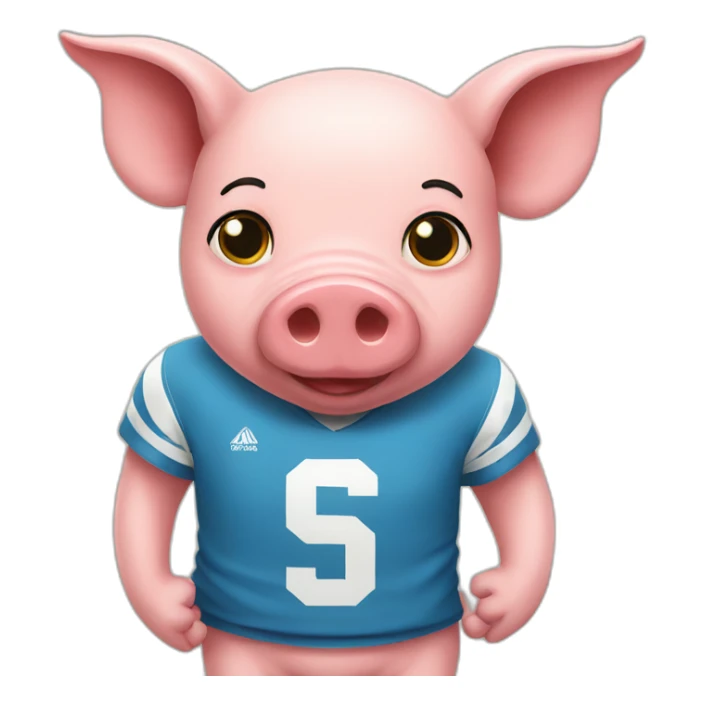 Pig with seville football t-shirt sticker