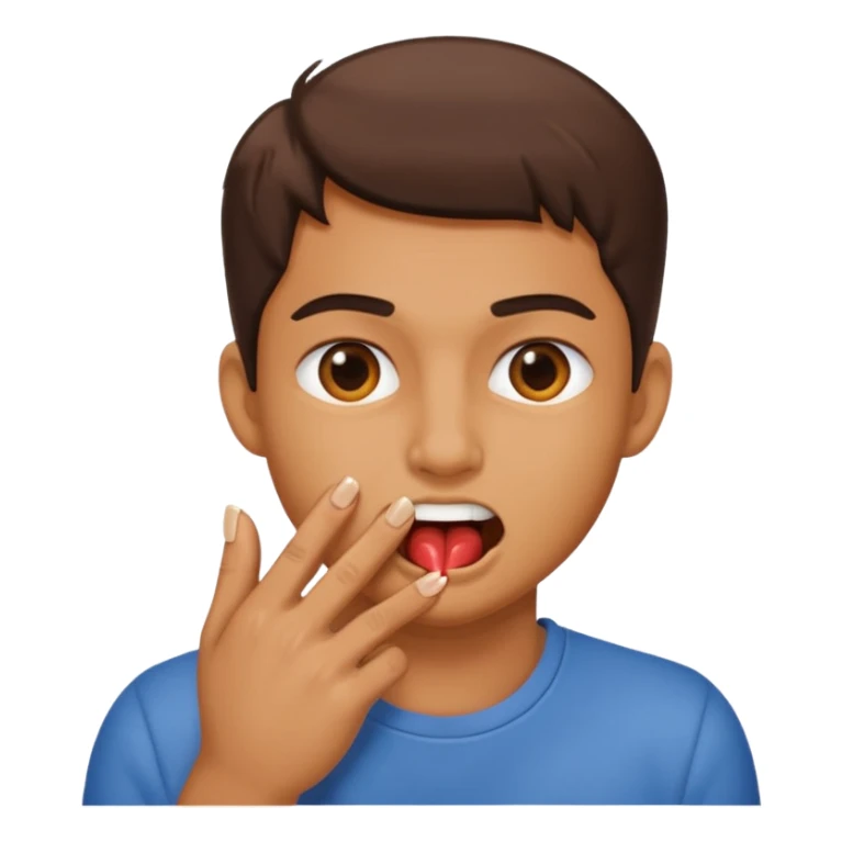 Persona mordiéndose la uña sticker