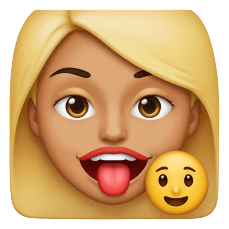 Eyes rolled back lip bite emoji sticker