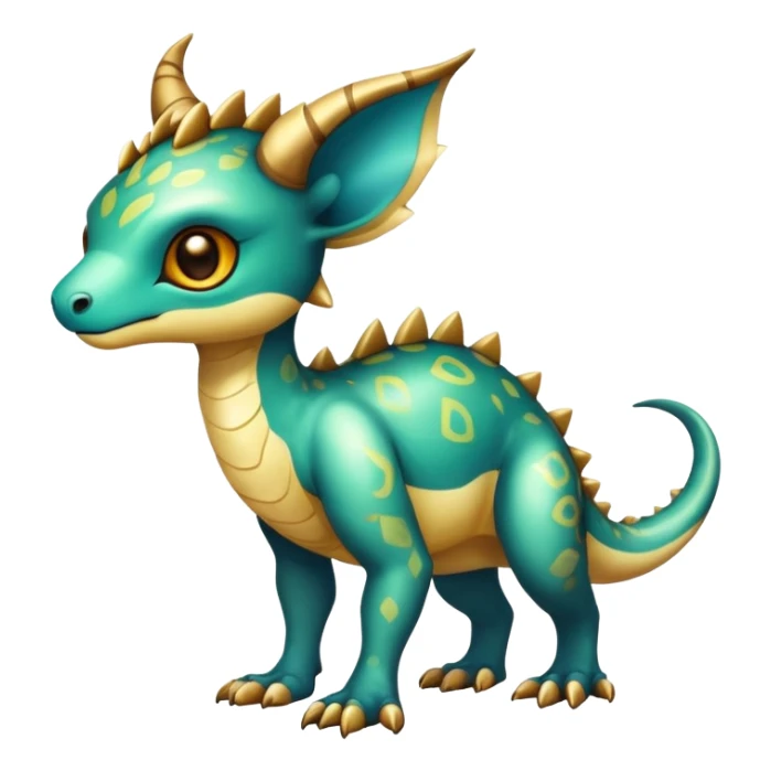 Exotic shiny rare epic cute Vernid-creature, full body, with random markings sticker