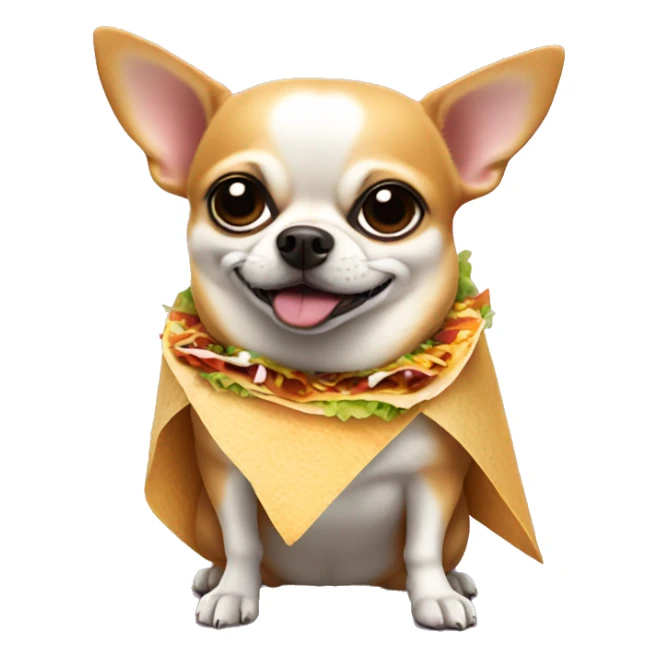 Fat Chihuahua eating Taco Bell fat sticker
