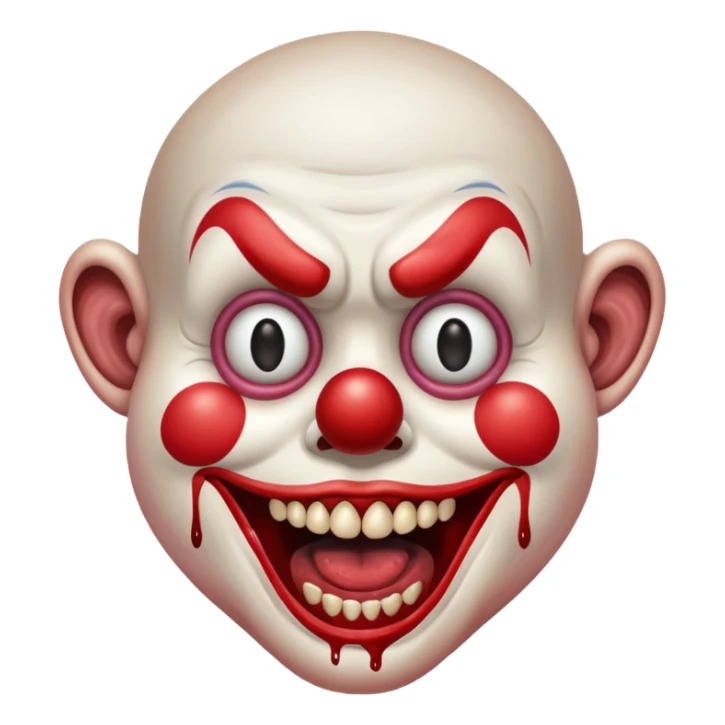 a piece of clown meat sticker