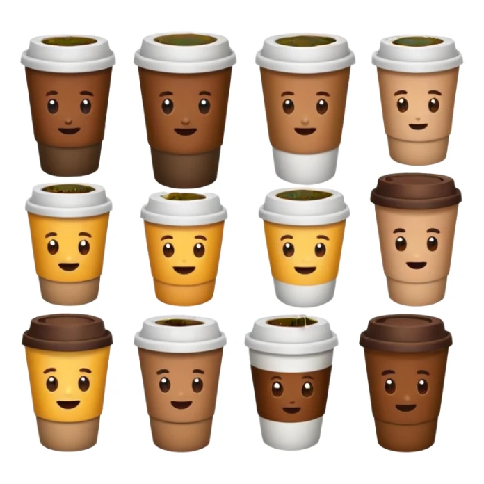 Emojis aesthetic para jovenes amantes del café sticker