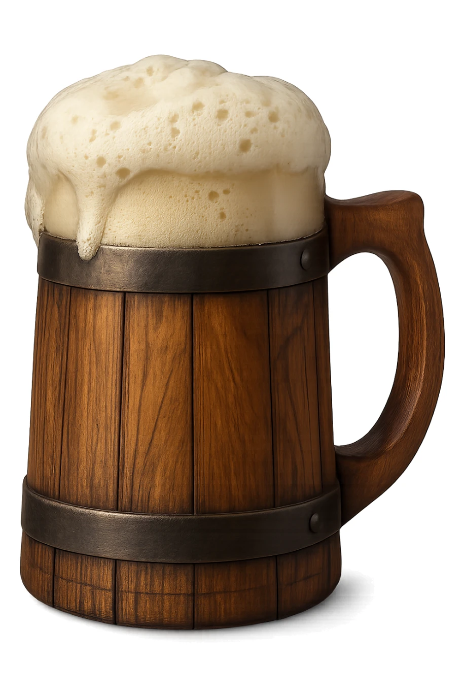 Сгенерируй мне такую кружку пива, только максимально реалиситично на пнг фоне (без фона) sticker