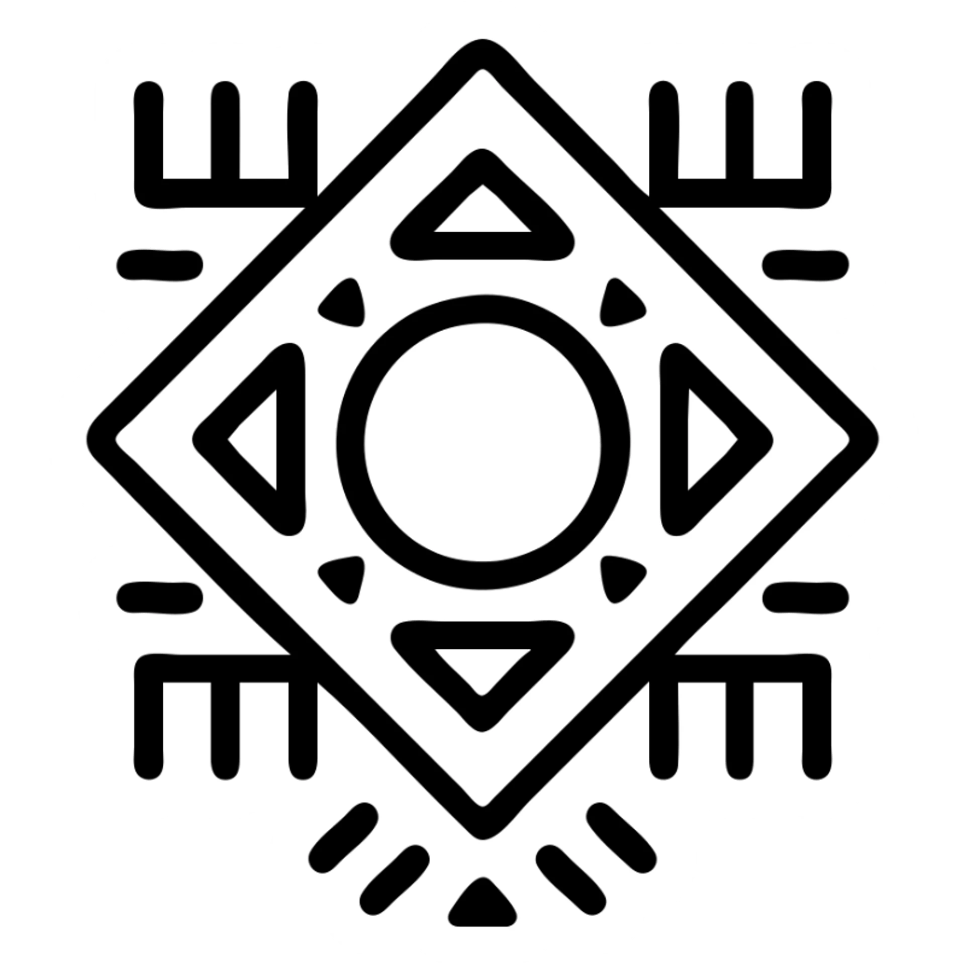 stencil pattern in African ethnic style sticker