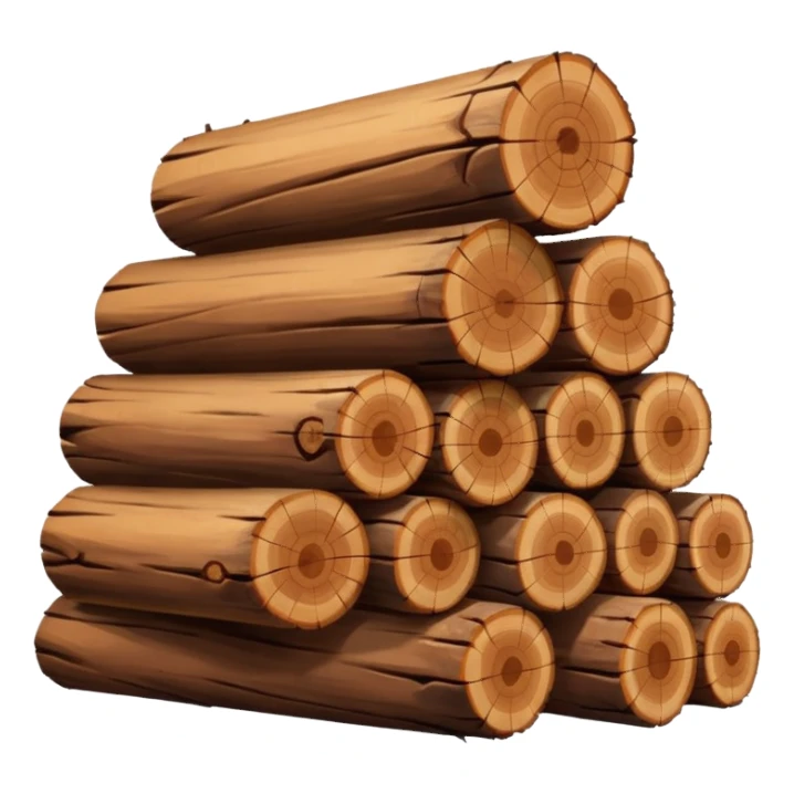 pile of wood logs emoji sticker