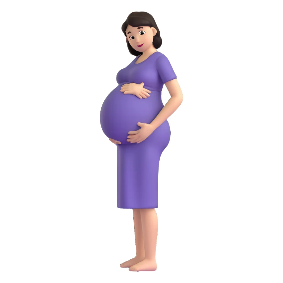 pregnant woman expecting a baby sticker