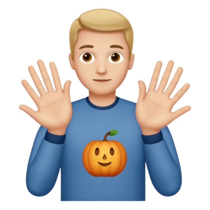 Homme qui tient un 6 et un 7 dans chaque main sticker