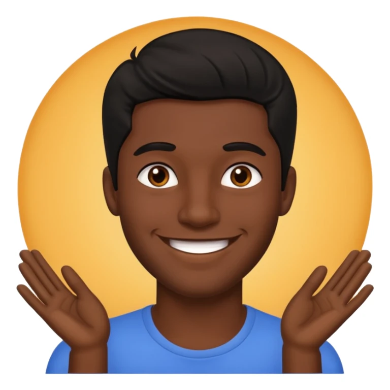 dark skin with black hair handyman great smile sticker