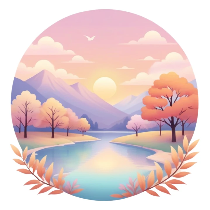 ethereal Romantic warm-colored pastel lush aesthetic sticker