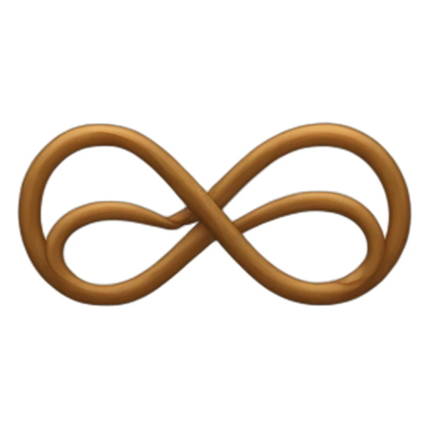 simbolo de infinito, con un corazon y dos letras A sticker