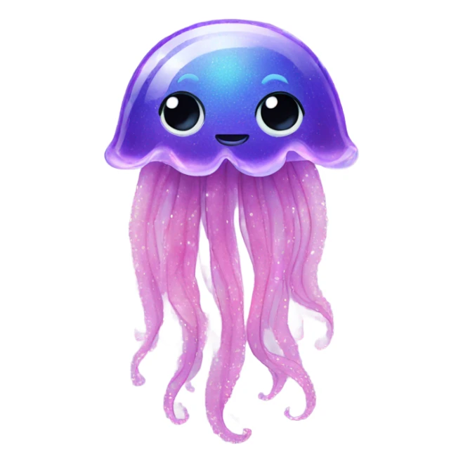 Jellyfish in a sparkly dress sticker