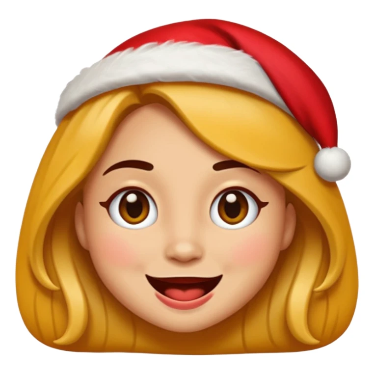 Kaitlyn Santa Juana as an emoji, apple style, cheerful, medium skin tone sticker