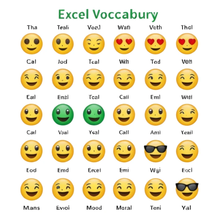 “Provide 5 emojis for Antonyms / Opposite / Negative meaning in Excel vocabulary sheet.” sticker