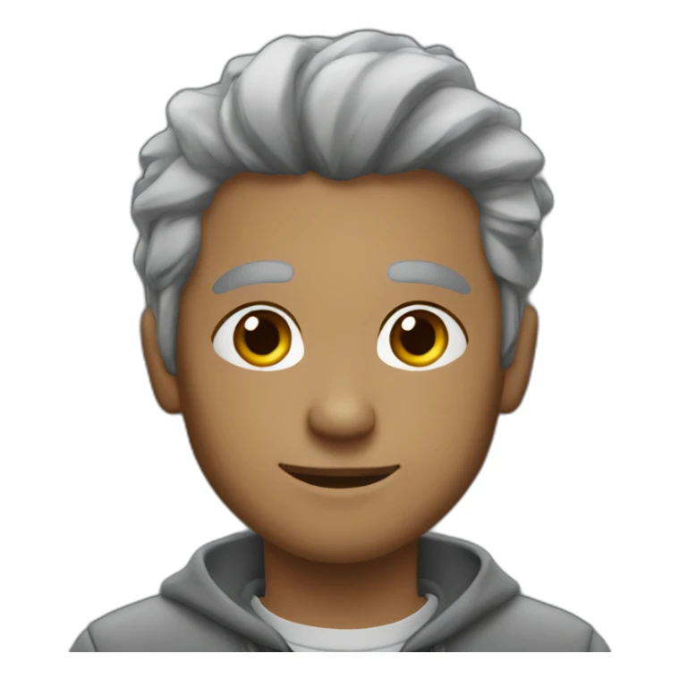 Young strong Man grey hair grey barb sticker