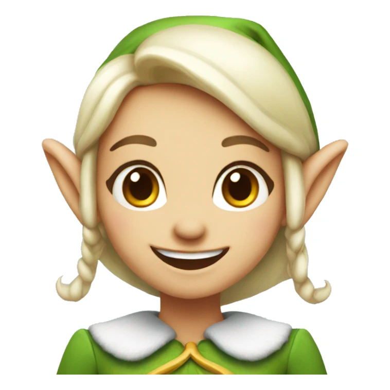 happy elf girl sticker