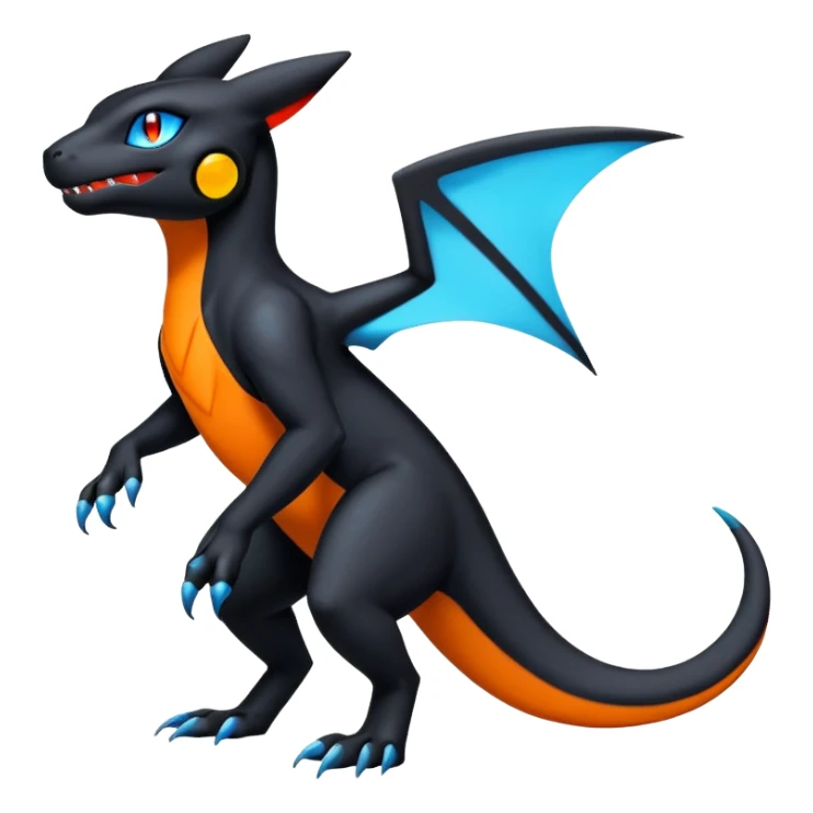 Salandit-Umbreon-Charmeleon-Fakémon-hybrid-creature (full body)  sticker