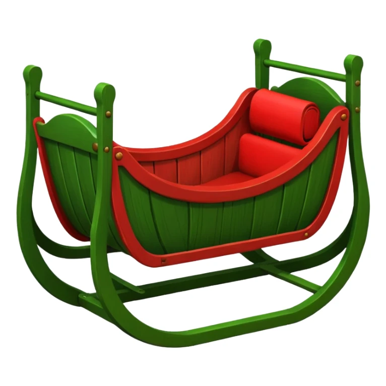 Cradles green and red color sticker