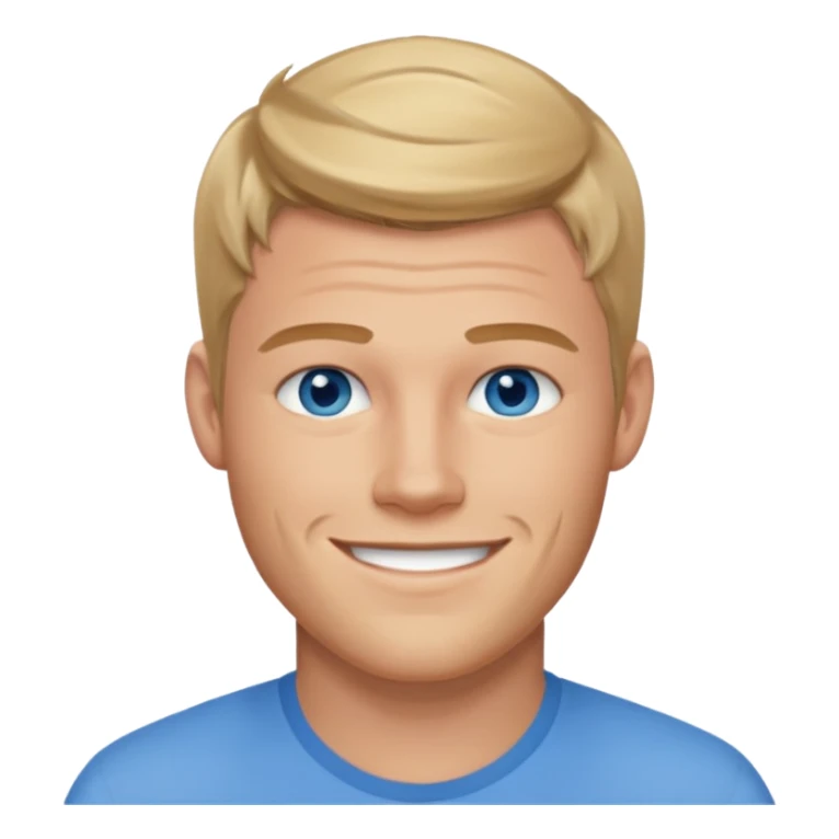 Smiling Trevor Donovan with blue eyes sticker