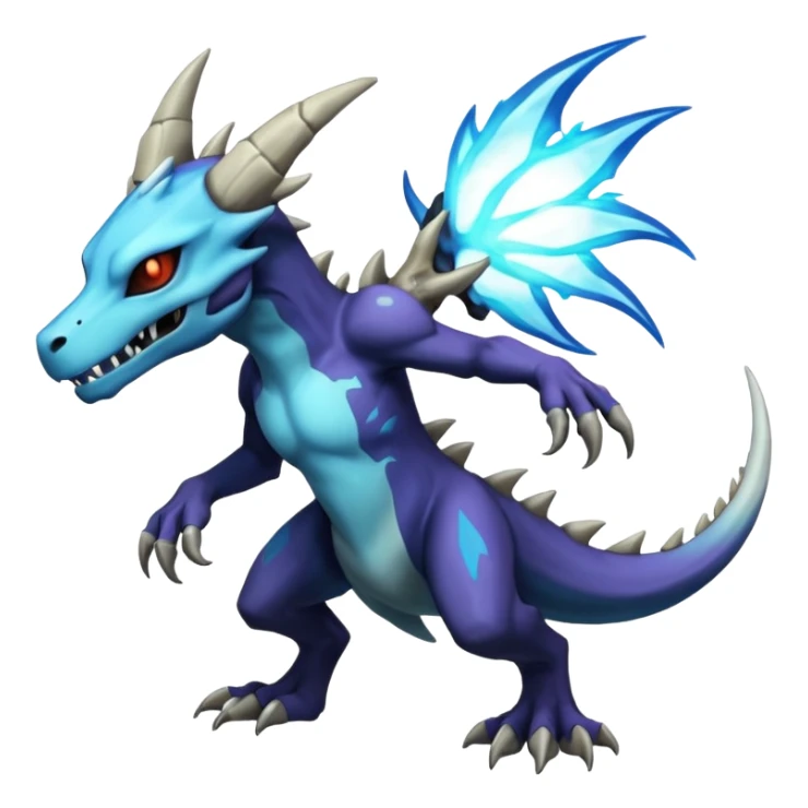 Shiny Bioluminescent Evil Glowing Ethereal Eldritch Marowak-Duskull-Darkdramon-fusion sticker