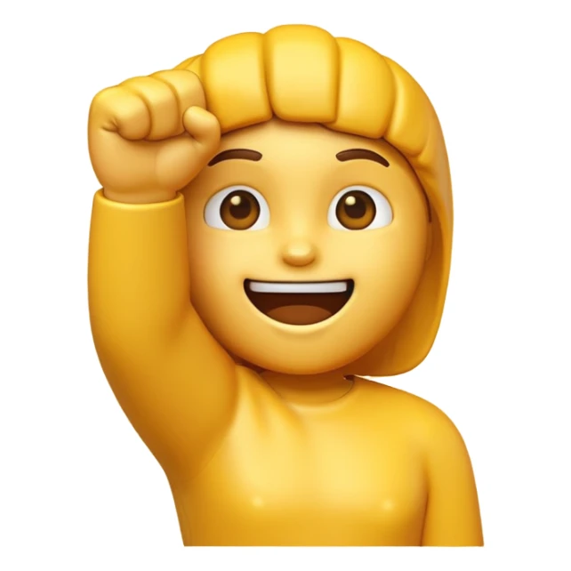 Emoji with fist in the air sticker