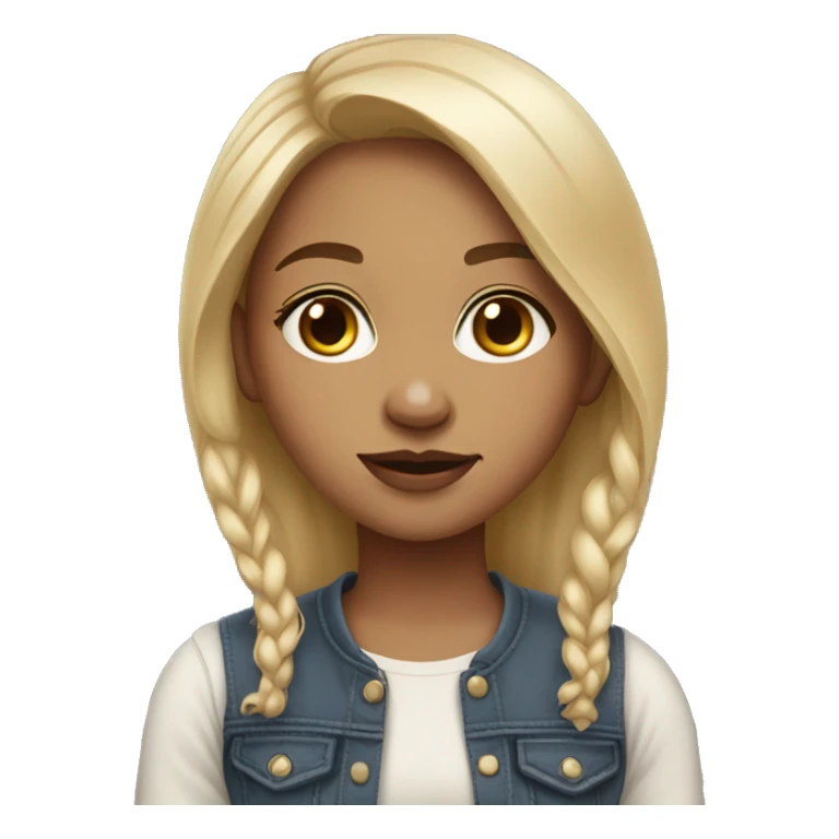 realistic portrait of light-skinned girl sticker