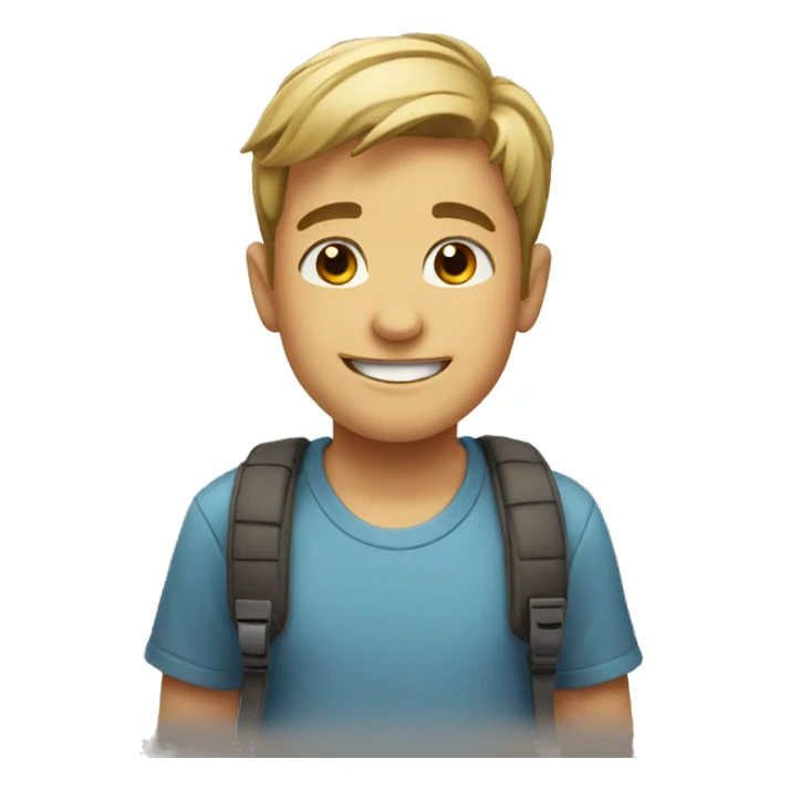 a boy smiling  sticker