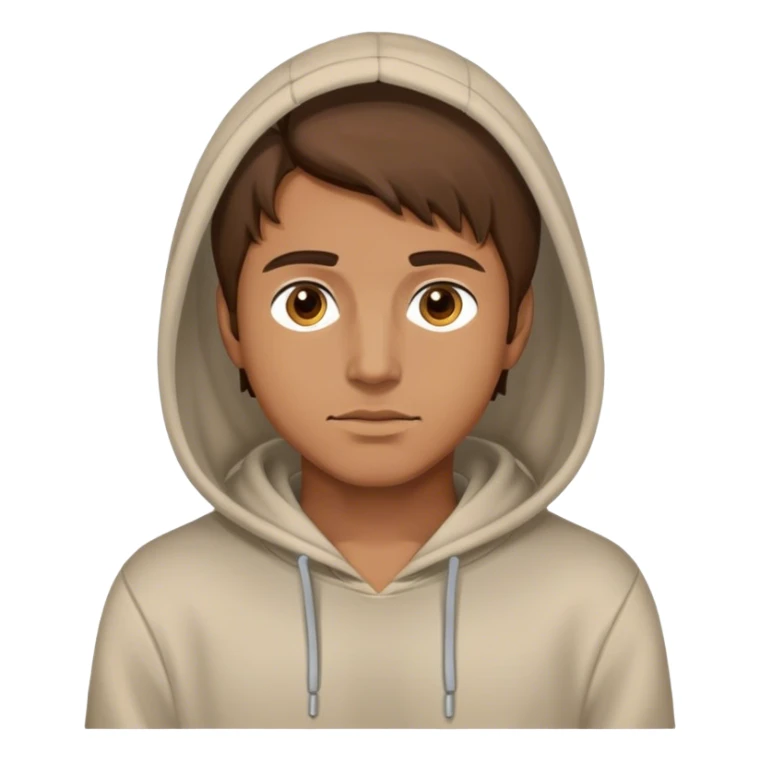 Man with hoodie and brown hair sticker