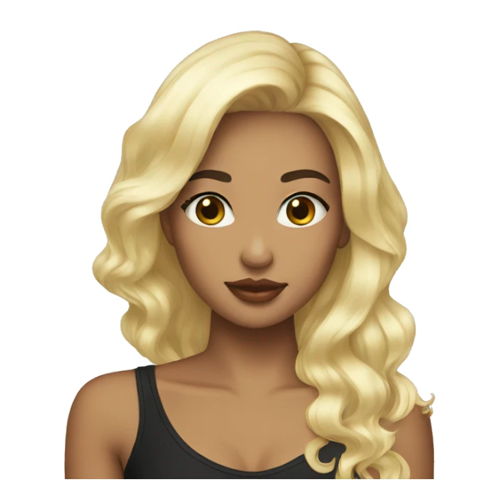 Kiss blond & black hair sticker