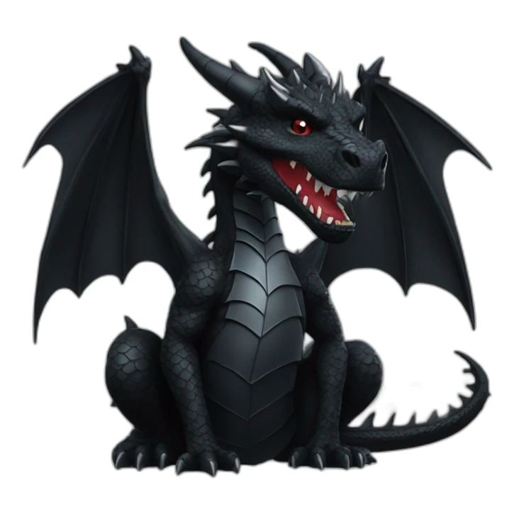 Dragon wearing black gothic heavy metal clothing sticker
