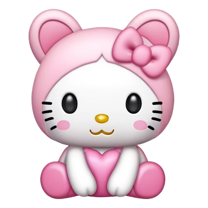My melody hello kitty emoji sticker