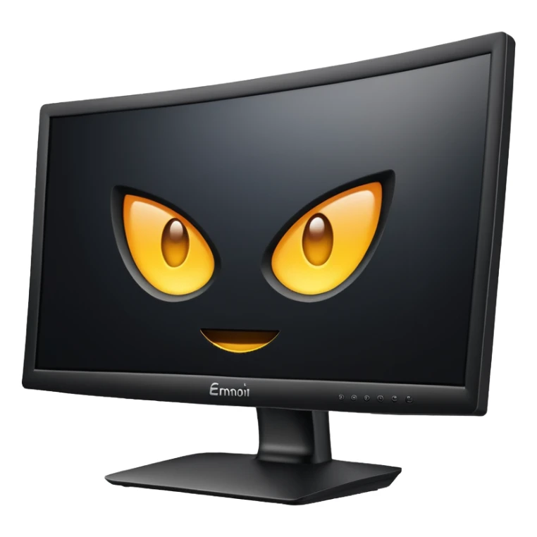 Create a curved monitor for gaming sticker