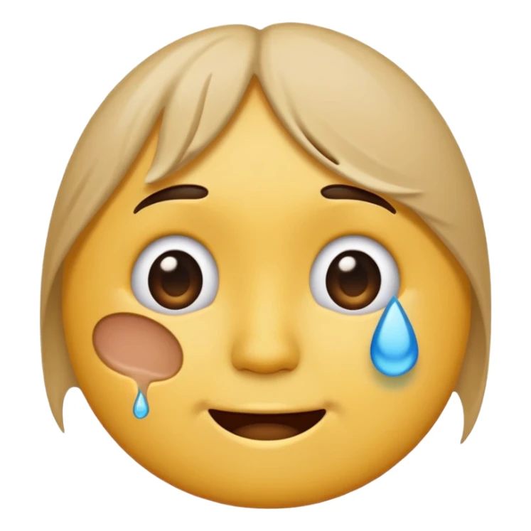 sad emoji with bruise under eye
no i would like skmilar to smiling face holding up tears sticker