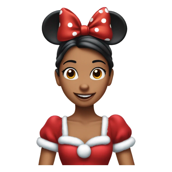 Minnie mouse with Christmas outfit sticker