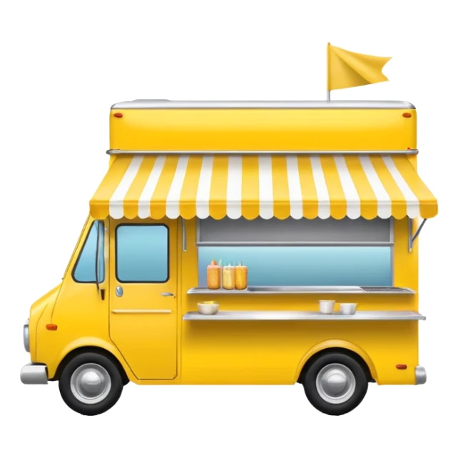 Festival Food Truck yellow sticker