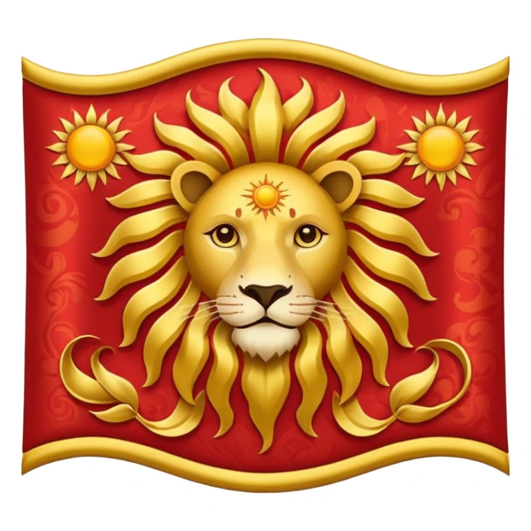 Flag of Lion and Sun sticker