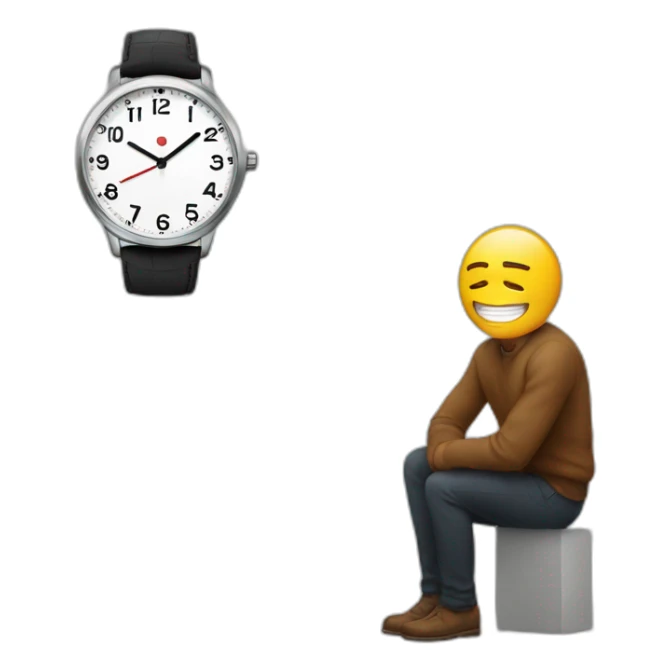 Homme sur une horloge sticker