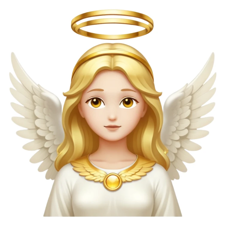 Divine figure with glowing halo and angelic wings sticker