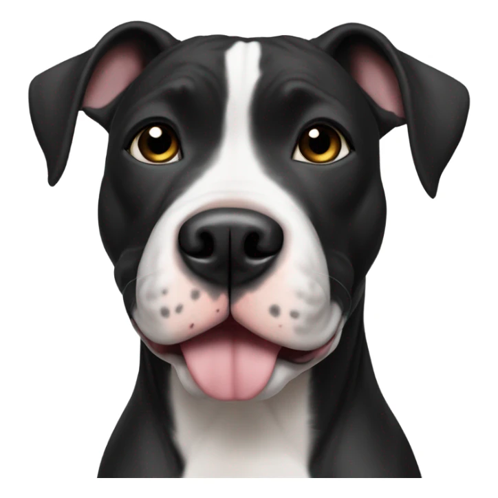 American pitbull terrier black and white dark eyes sticker