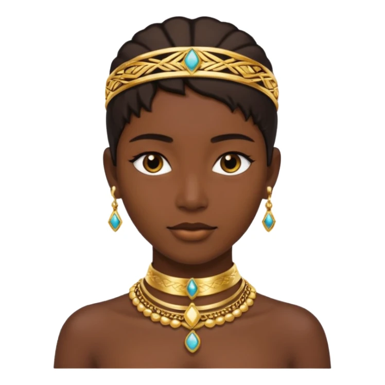 Neck traditional gold choker and gold bangel sticker